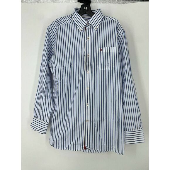 Sounthern Tide Classic Fit Blue White Stripe Collared Men’s Button Down Shirt - Picture 1 of 6